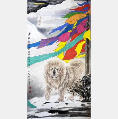 《舞动的经幡》国画-张娟老师获奖作品