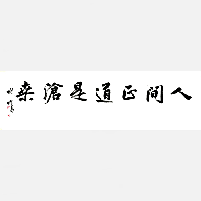 卞树彬书法横批《人间正道是沧桑》定制