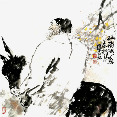 著名画家郝凤先国画人物